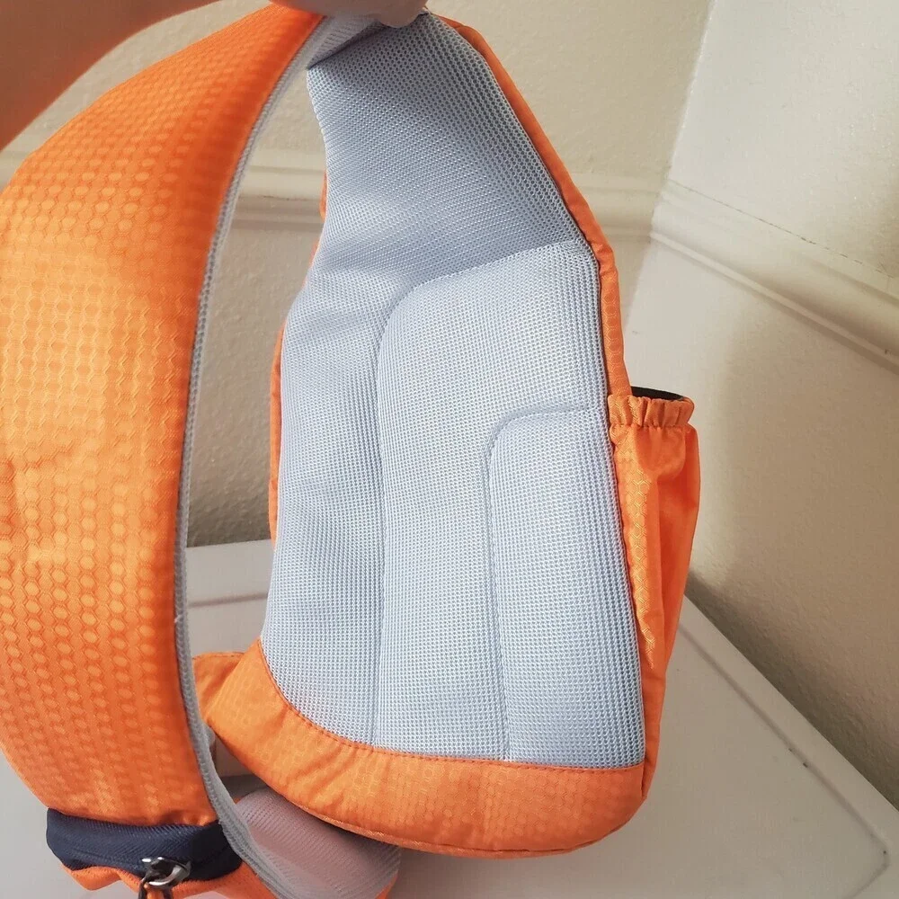 Apex Orange Sling Backpack Hiking Travel Daypack Shoulder Bag Lightweight